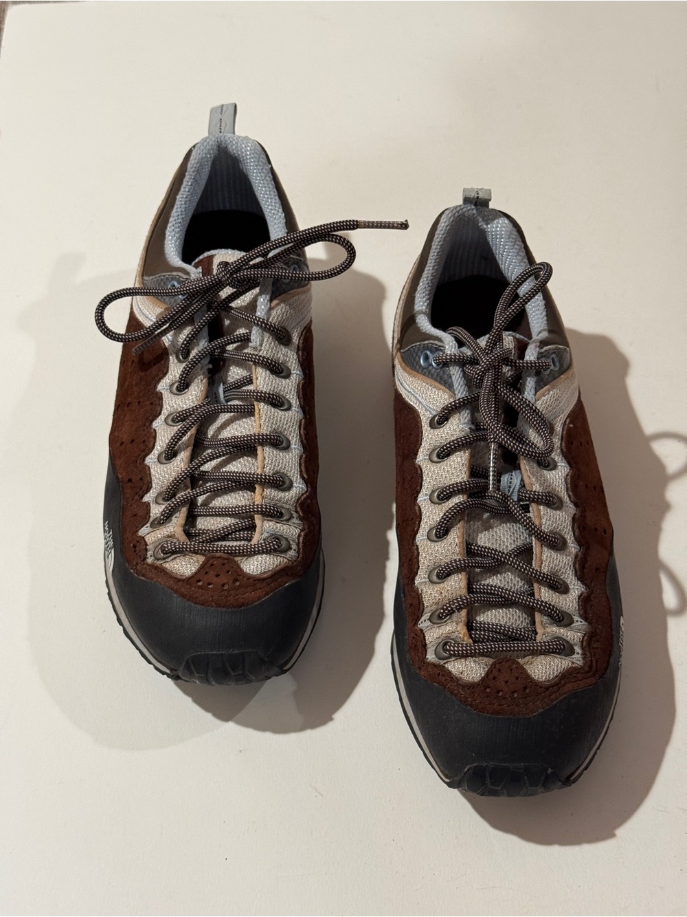 The North Face Brown and Gray Women's Athletic Hiking Shoes